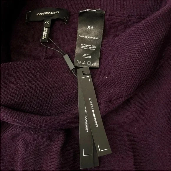 Robert Rodriguez fringed knitted merlot midi skirt Size Xs Brand new - Picture 3 of 10